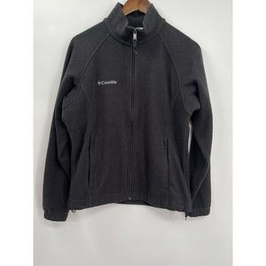 Columbia Woman’s Fleece Zip Up‎ Jacket Size M Black